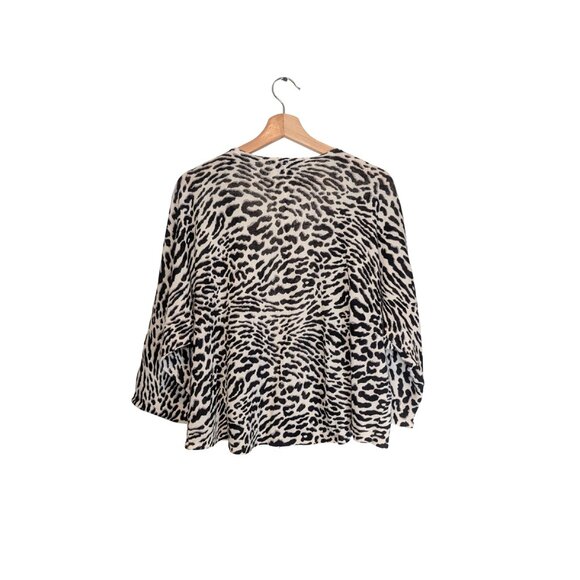 Jessica London Women’s 18/20 Open Knit 2X cardigan Animal Print Sweater - Picture 2 of 6